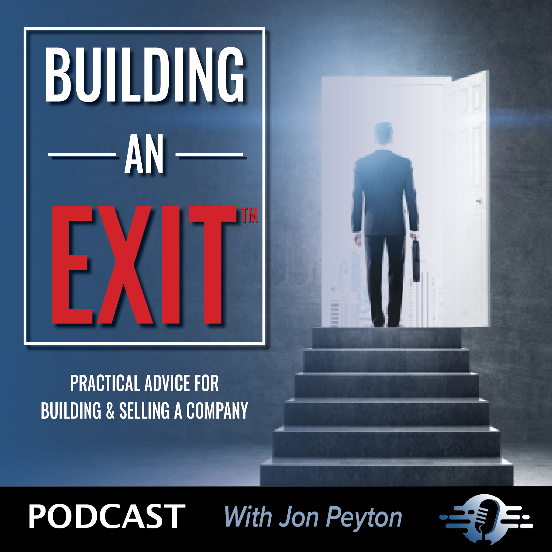 Building An Exit podcast cover art with Jon Peyton
